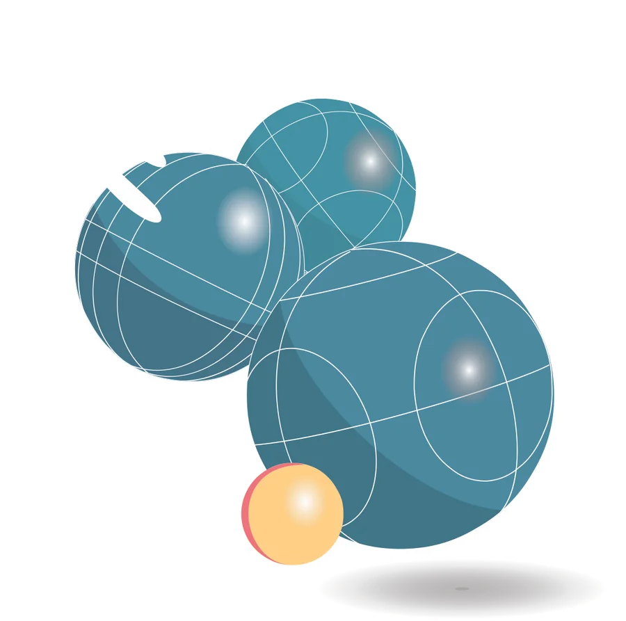 Illustration d'un terrain de pétanque